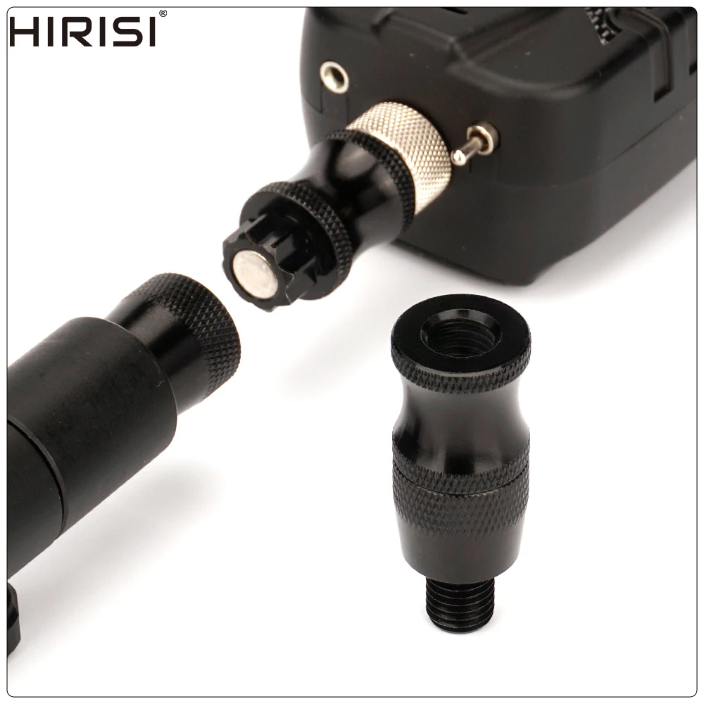 Conector rápido de aluminio negro para alarmas de carpa