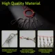 Cuerda de pesca roja con clips y sujetapeces de acero inoxidable - imagen 5