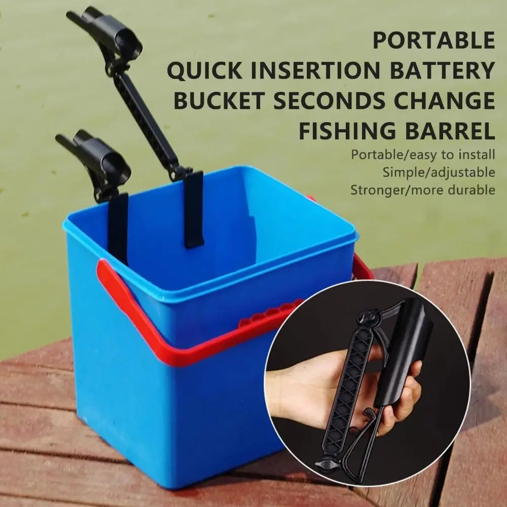Soporte de caña con clip ajustable para pesca en hielo, plegable - imagen 5