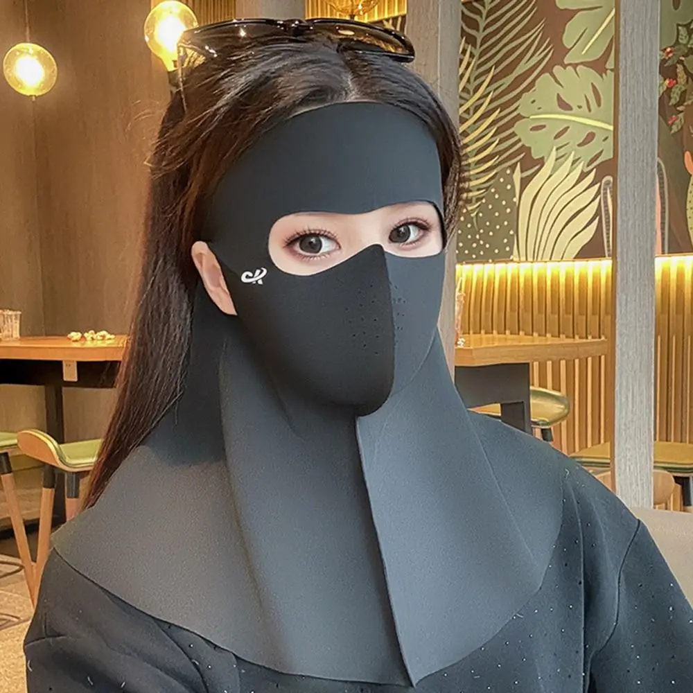 Mascarilla anti-UV para rostro y cuello de seda fría - imagen 2