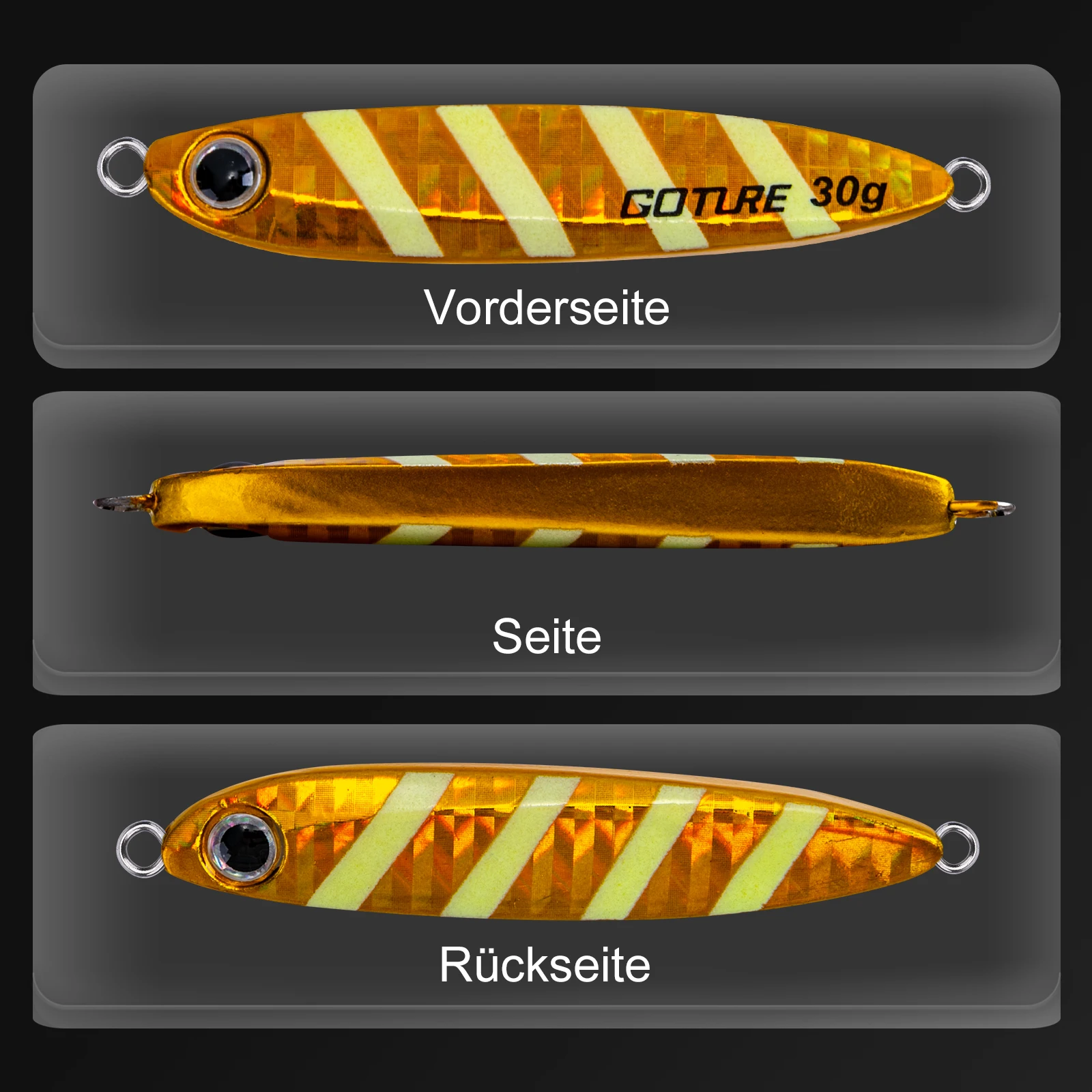 Goture Spoon Pirk Wobbler señuelo con triple anzuelo para trucha - imagen 5