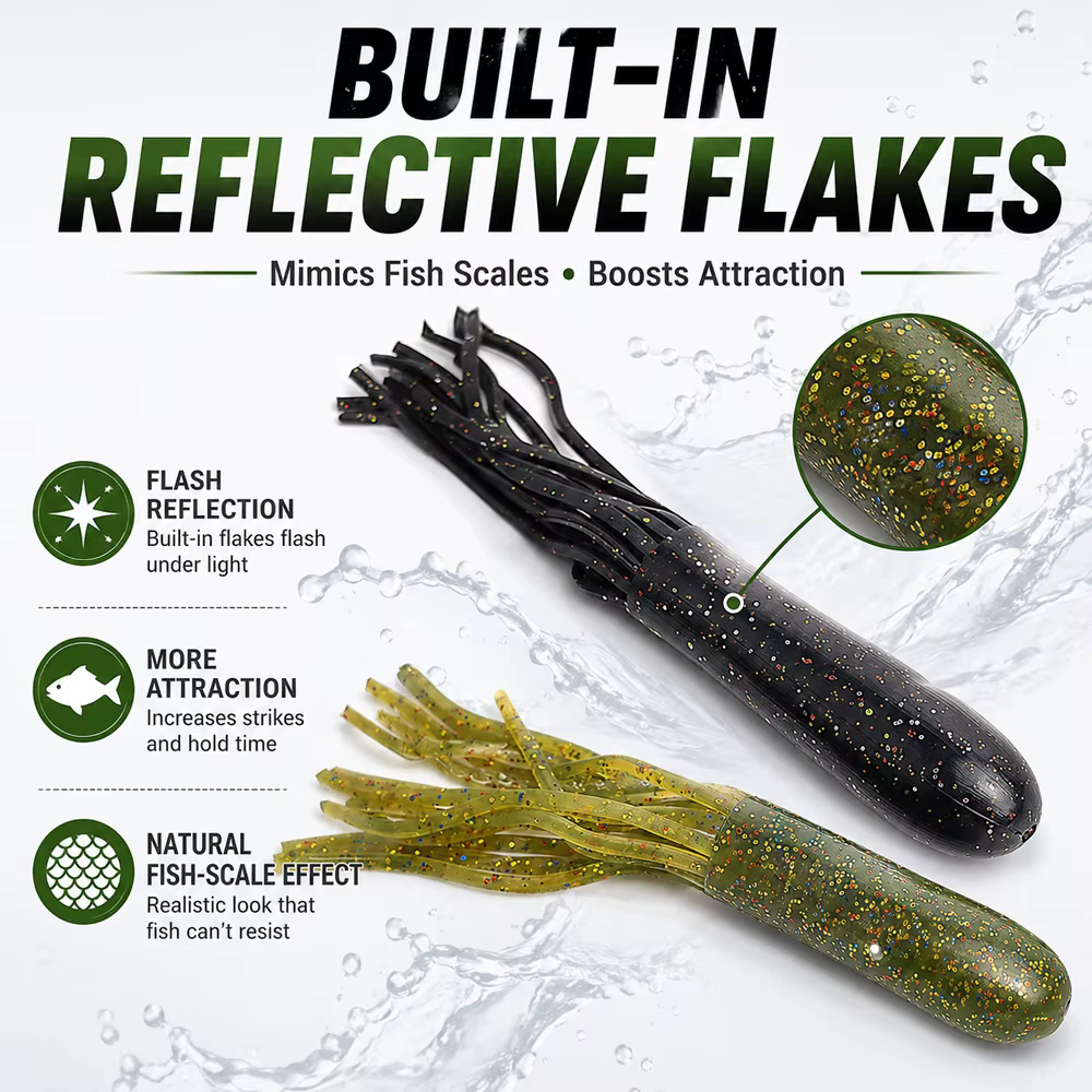 VIKINGAR Vinilo tubular con falda de calamar para pesca - imagen 2