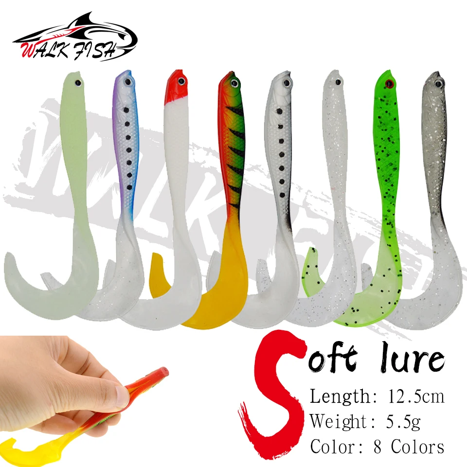 WALK FISH Señuelo Shad Silicona – Cebo Suave Jigging para Lucio