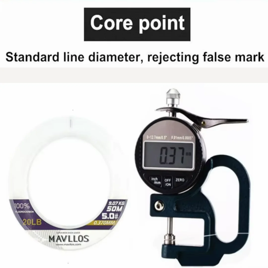 Mavllos Línea Fluorocarbono Invisible Alta Resistencia Spinning Baitcasting - imagen 4