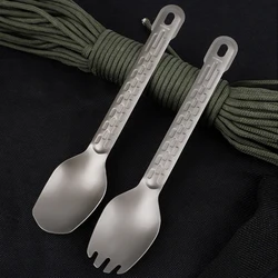 Cuchara de titanio para pesca camping senderismo y cenas al aire libre