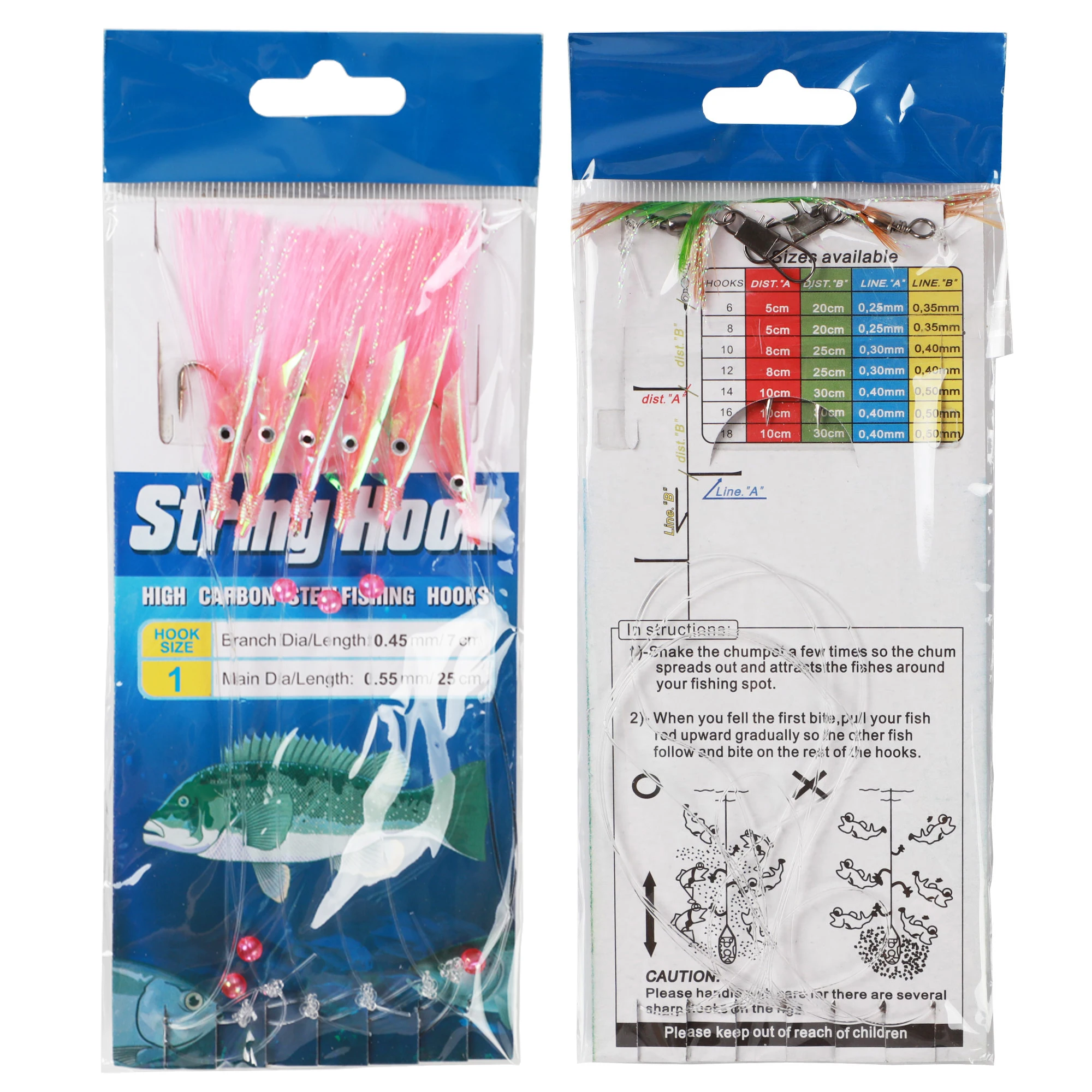 FREE FISHER Sabiki luminoso con anzuelos de cuerda y púas - imagen 5