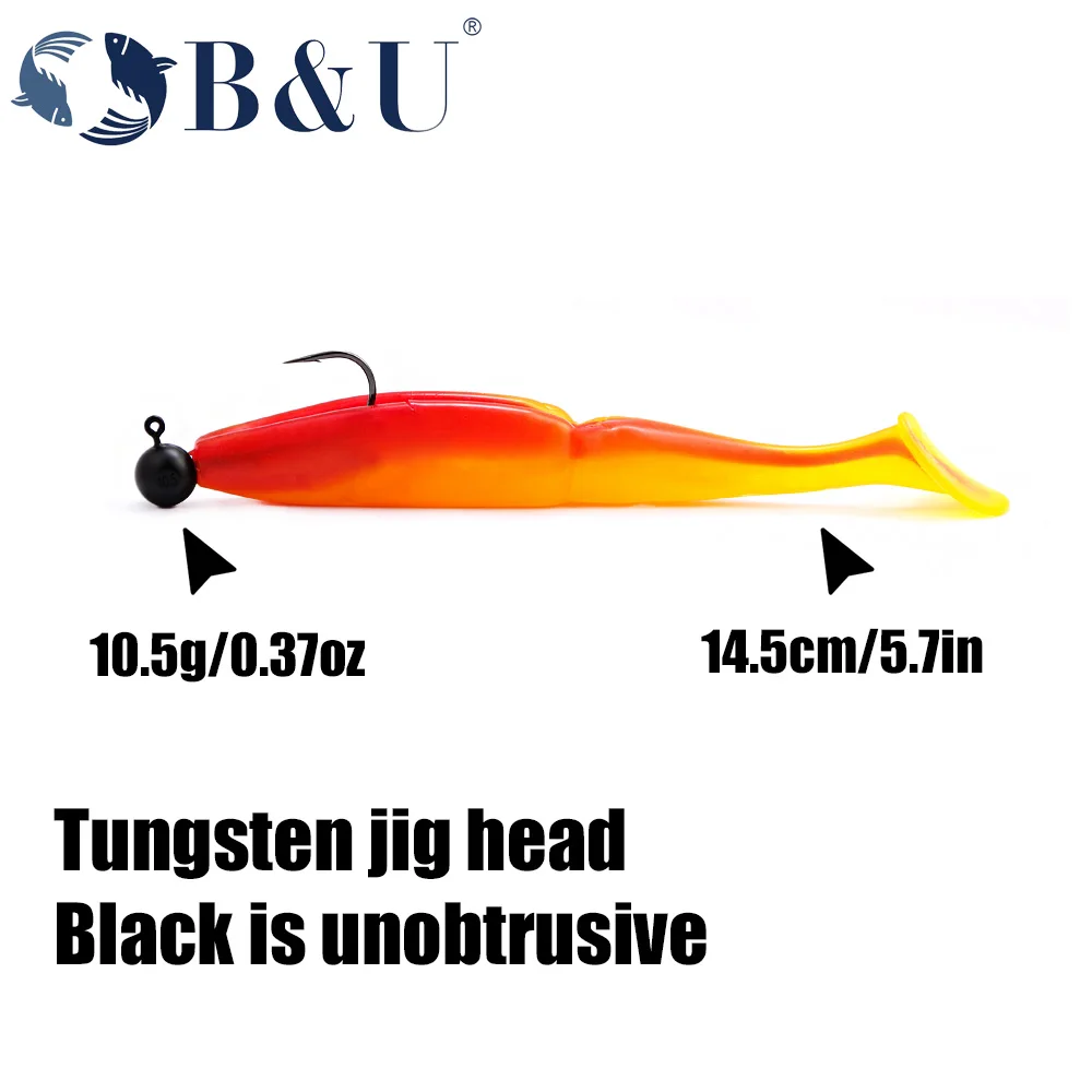 Anzuelos Jig Head tungsteno B&U con púas para depredadores - imagen 4