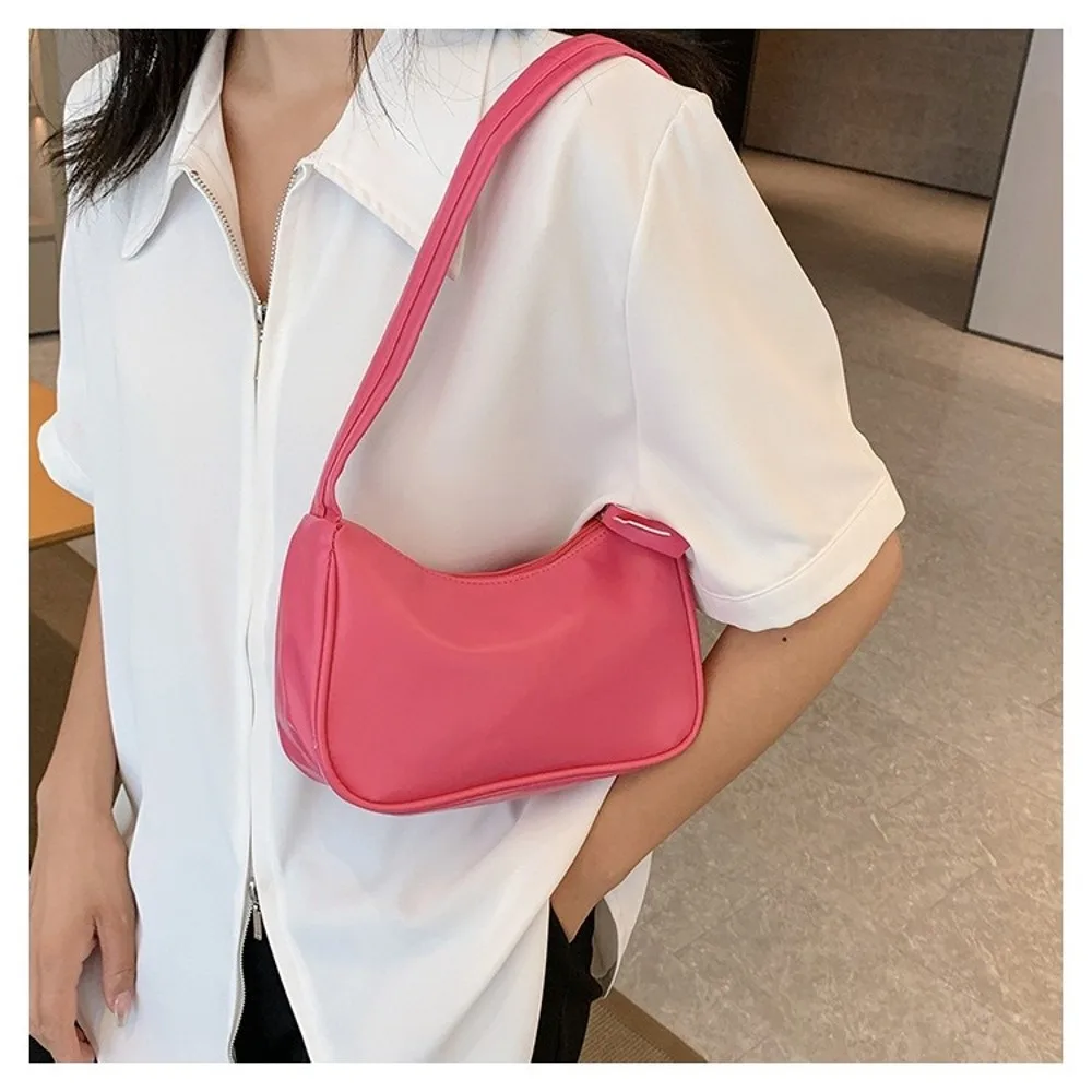 Bolso de cuero PU caramelo retro pequeño con asa superior - imagen 3