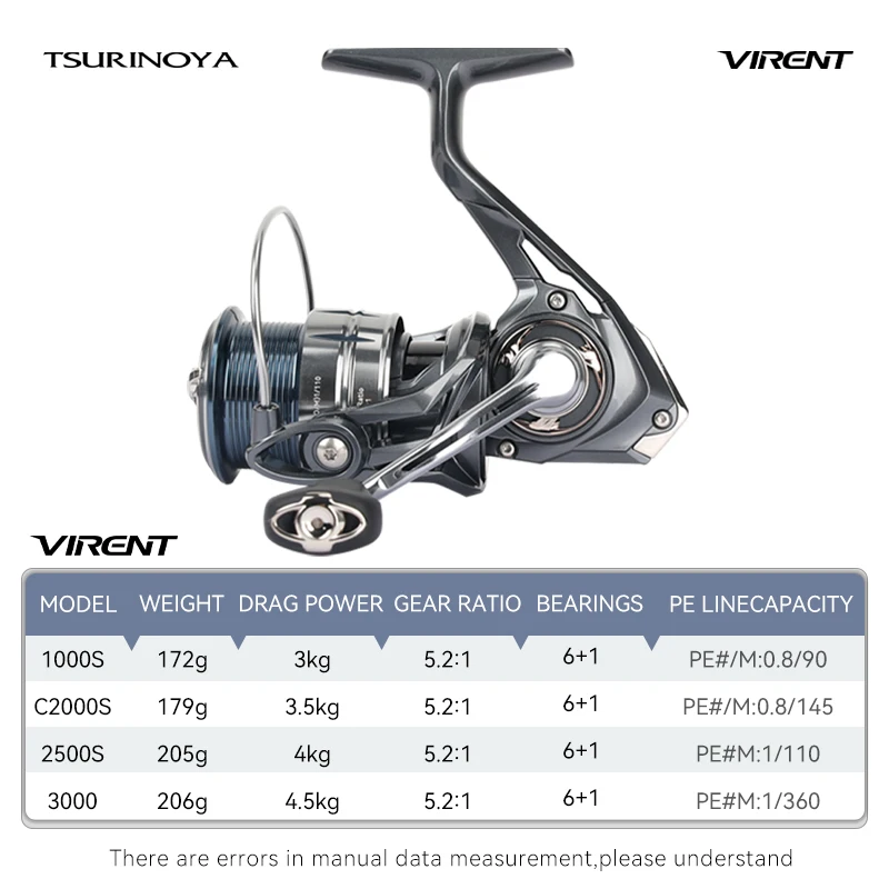 Carrete giratorio TSURINOYA VIRENT para trucha, lucio y lubina - imagen 5