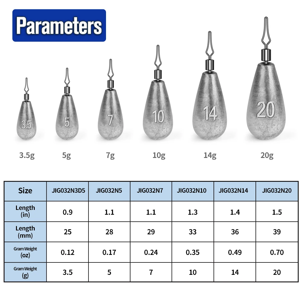 Pesas de pesca con anilla giratoria