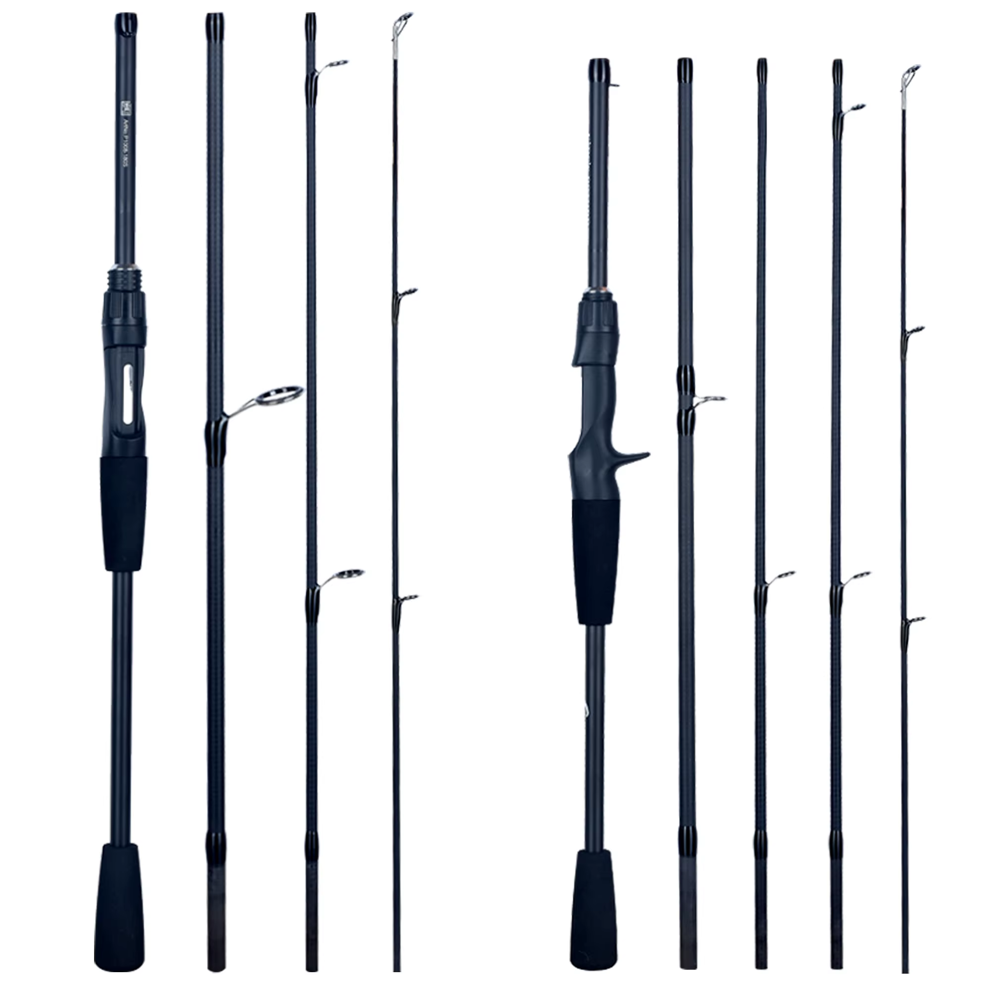 FLENHAI PHISHGER Mini caña de pescar carbono baitcasting para viaje