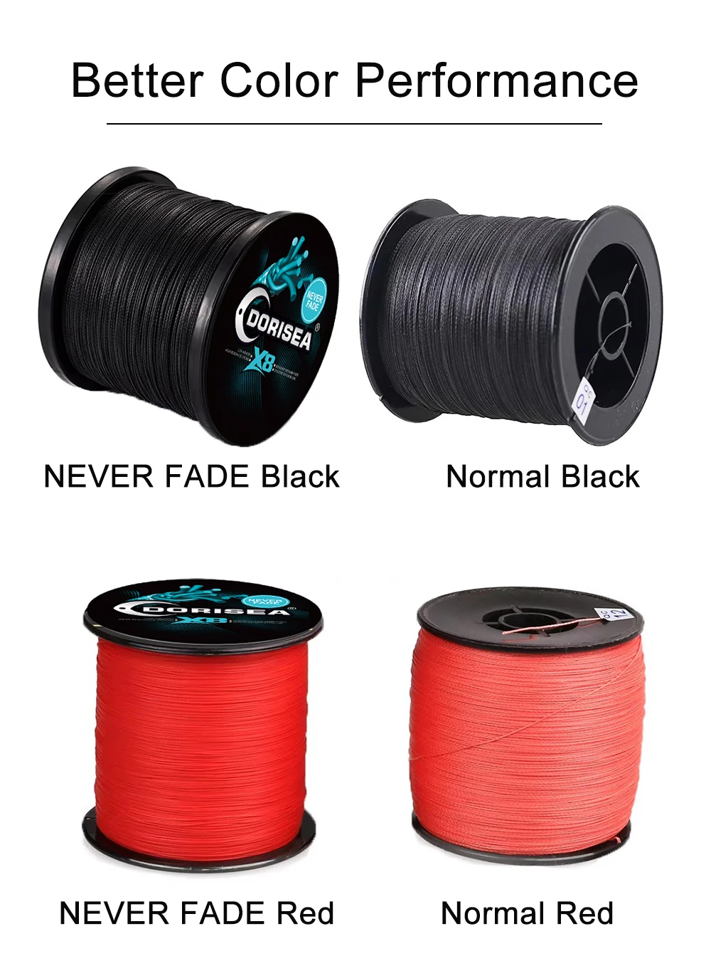 Dorisea X8 Hilo trenzado 100% PE Never Fade – Multifilamento - imagen 3