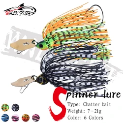 Buzzbait Walk Fish spinner falda de goma para Pike