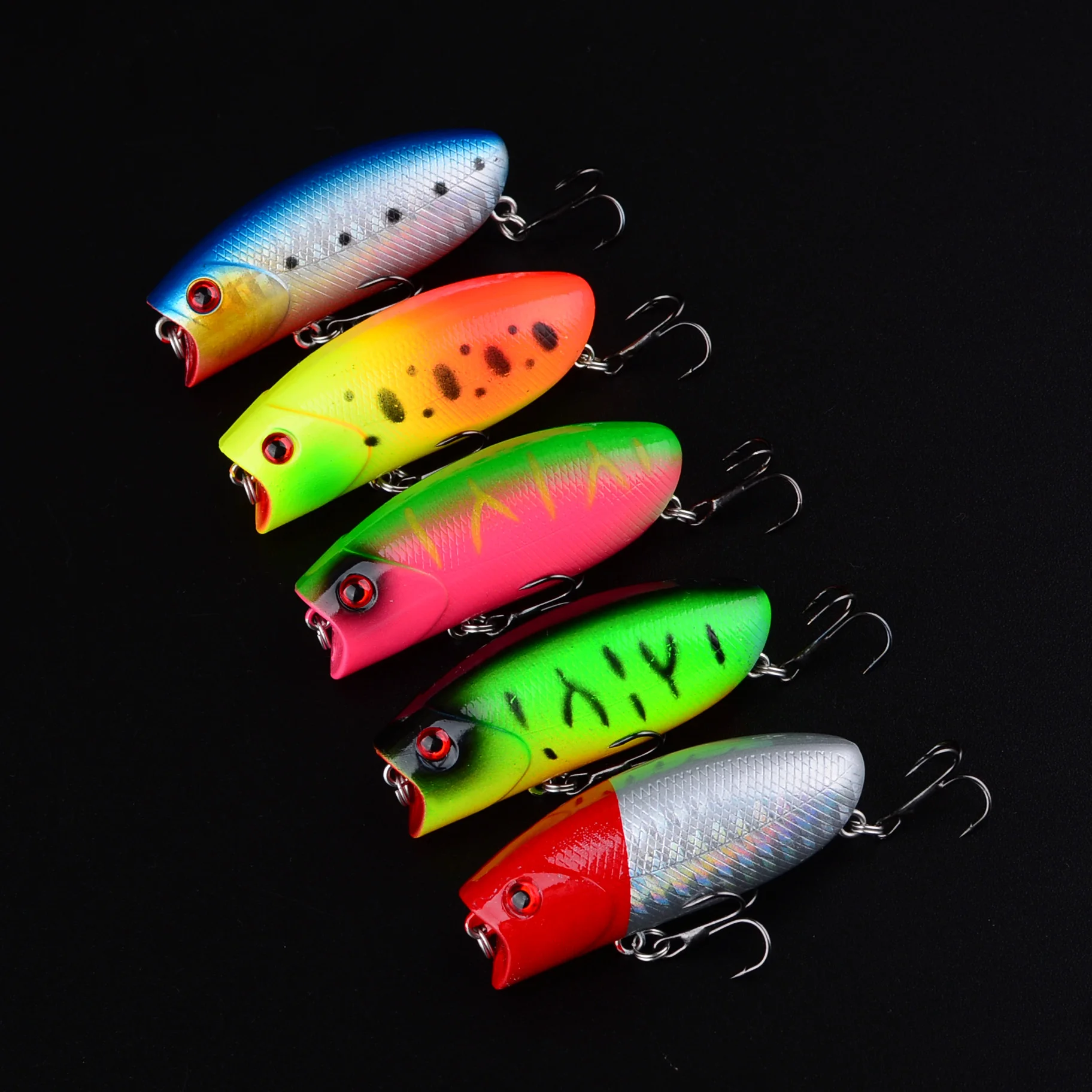 Señuelos de pesca de plástico artificiales con aparejo - imagen 5