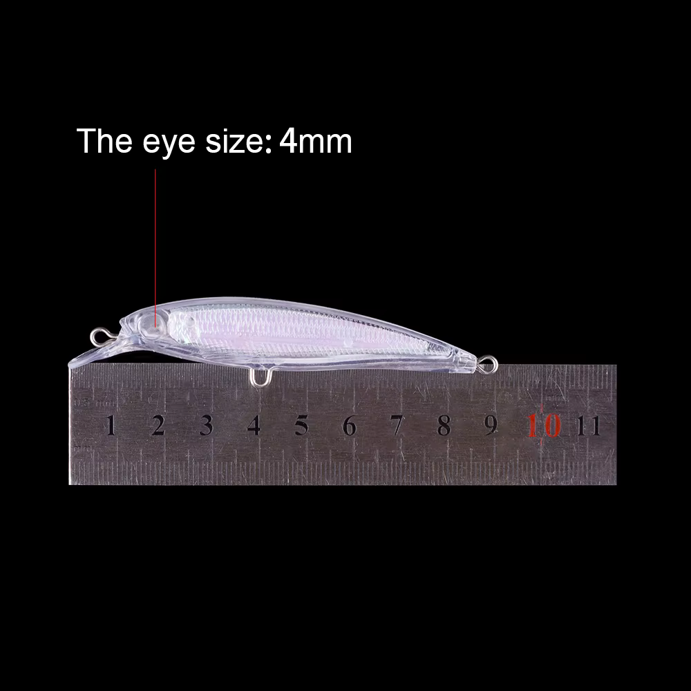 Hanlin Señuelos minnow plástico duro – Holográfico flotante blanco - imagen 2