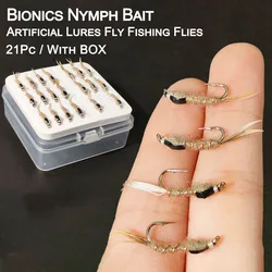 Moscas artificiales para pesca a mosca: ninfas y húmedas
