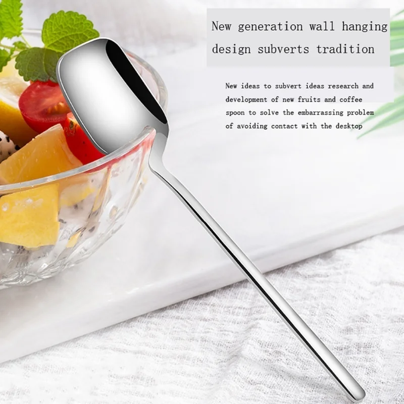 Cuchara agitadora de postre con mango largo - acero inoxidable - imagen 5