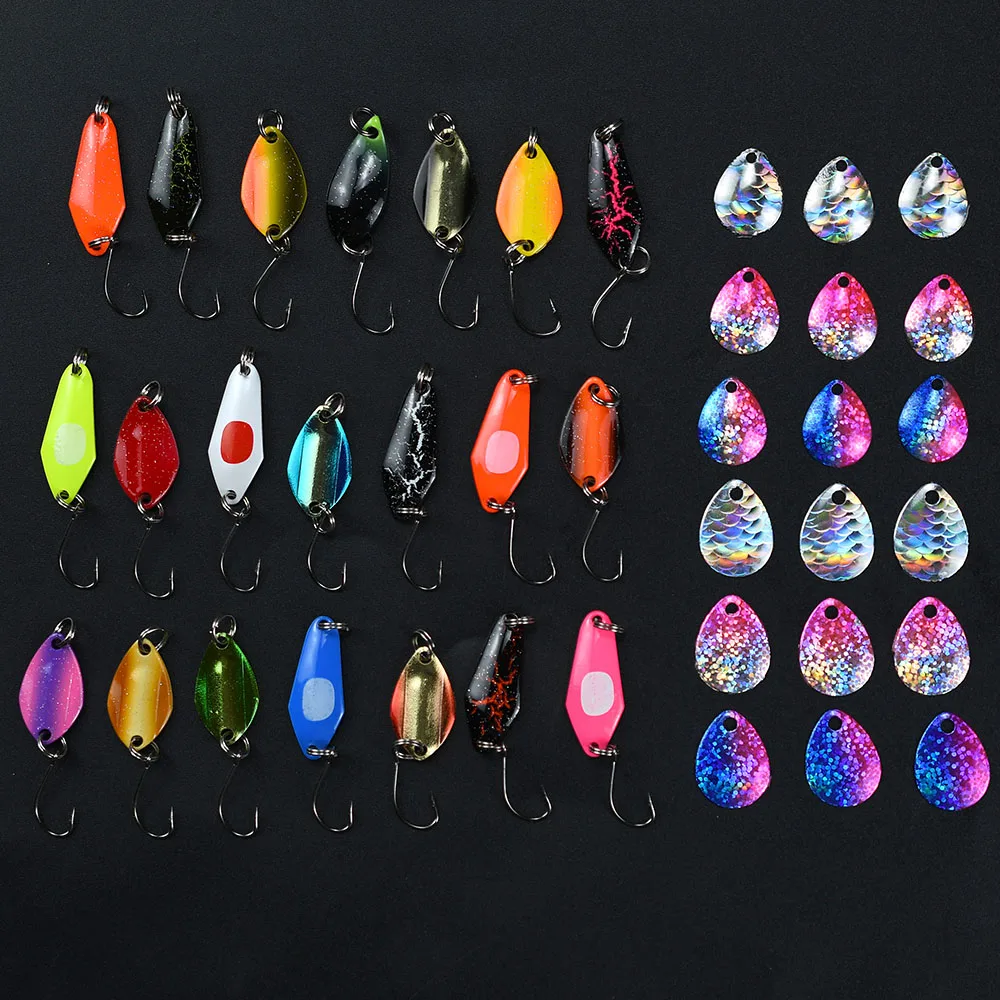 Señuelos MNFT metal reflectantes con lentejuelas para trucha y lubina - imagen 3