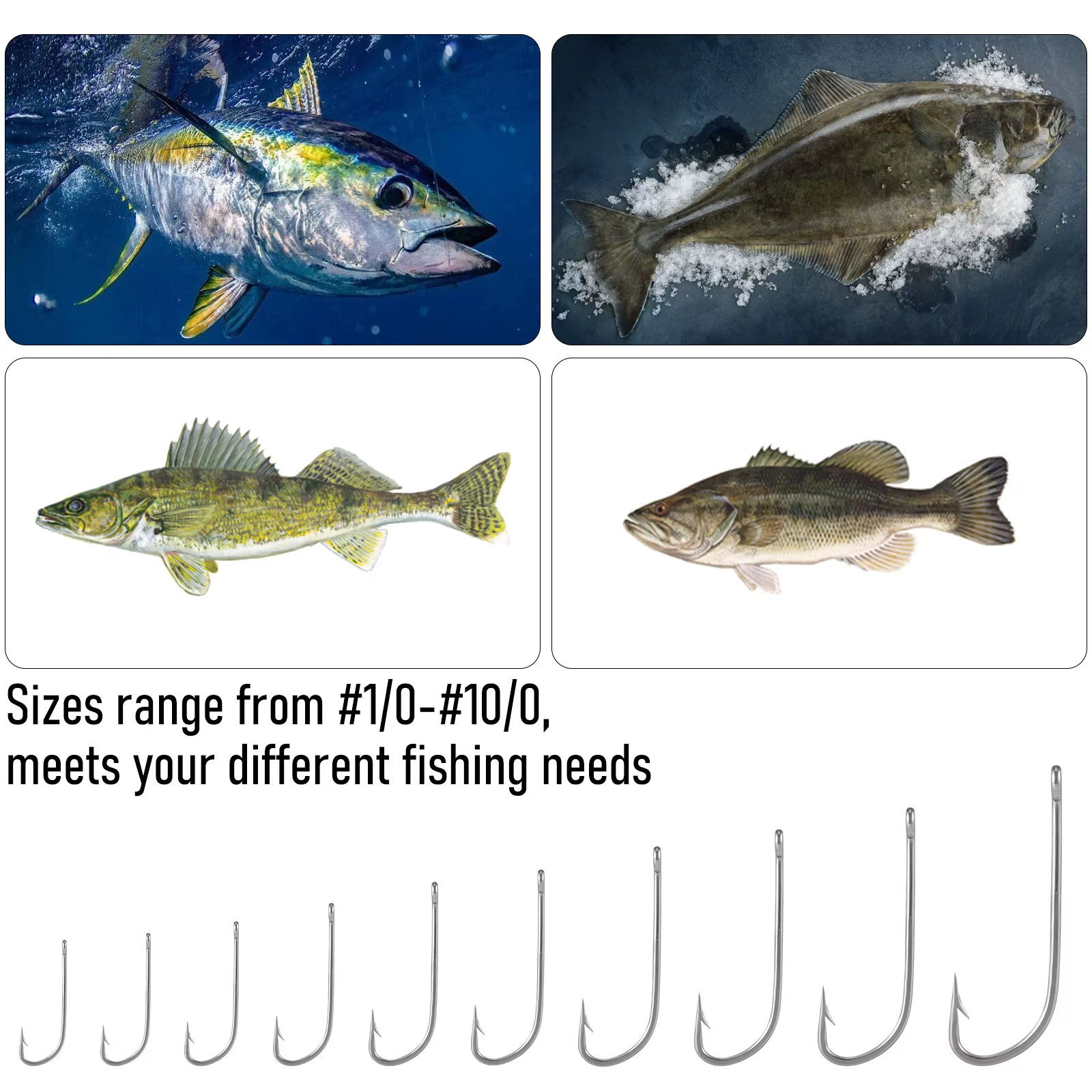 Anzuelo acero inoxidable alta resistencia para jigging atún tiburón - imagen 3