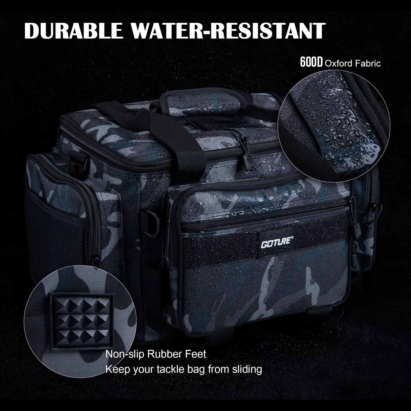 Bolsa de Pesca Goture Oxford 600D – Impermeable para Señuelos y Equipo - imagen 3