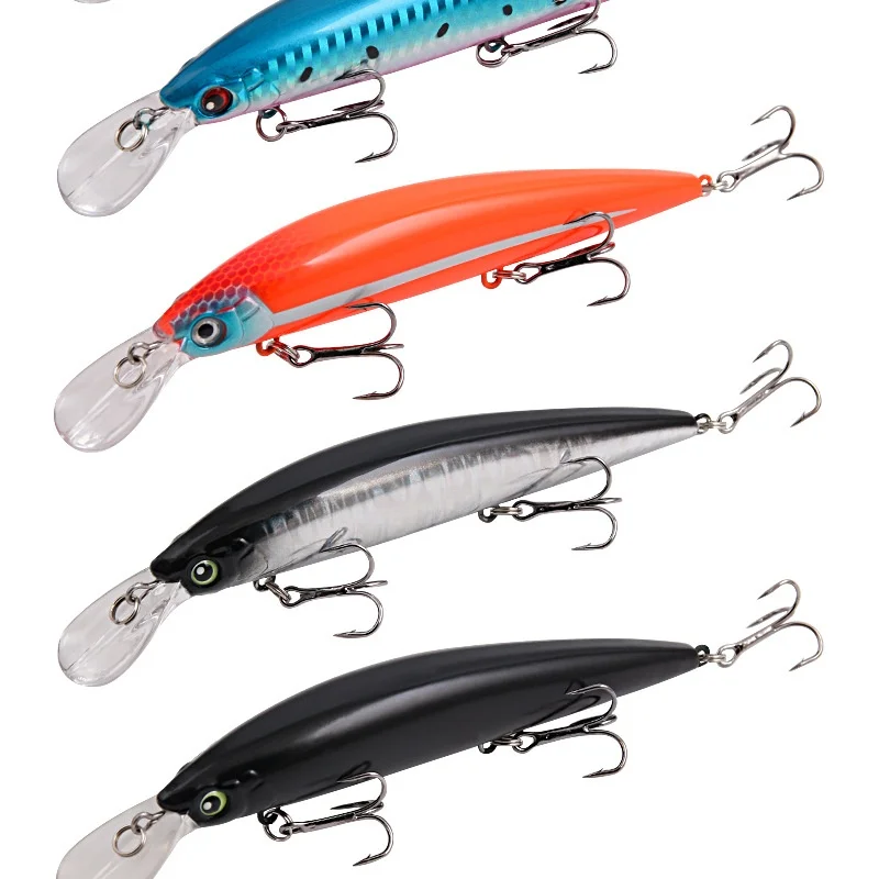Wondersee Wobbler Minnow Sinking 130mm – 3 anzuelos treble - imagen 5