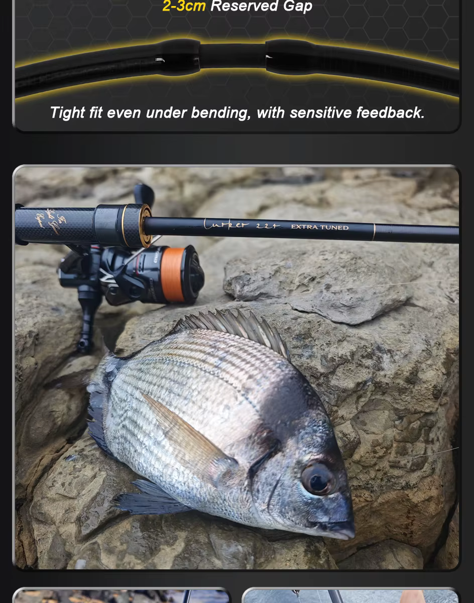 Caña de spinning MIFINE LURKER en uso