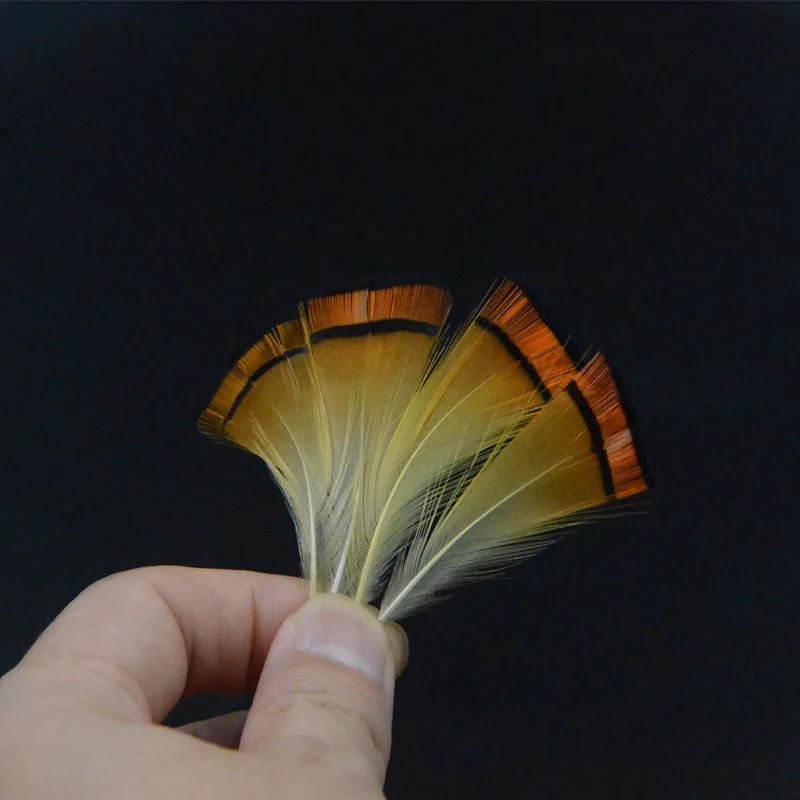 Plumas de faisán doradas para atado CONTEMPLATOR – estilos variados - imagen 4