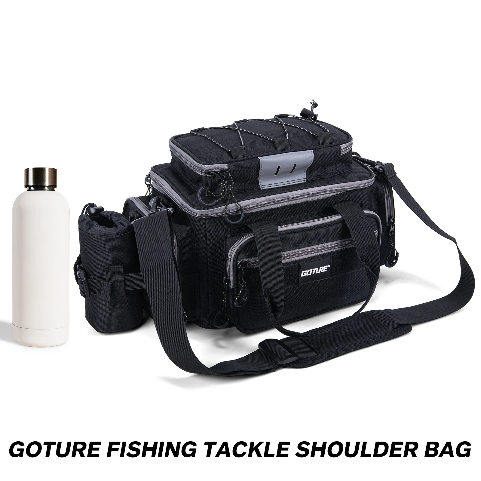 Bolsa de pesca Goture 600D con fondo antideslizante y hombro