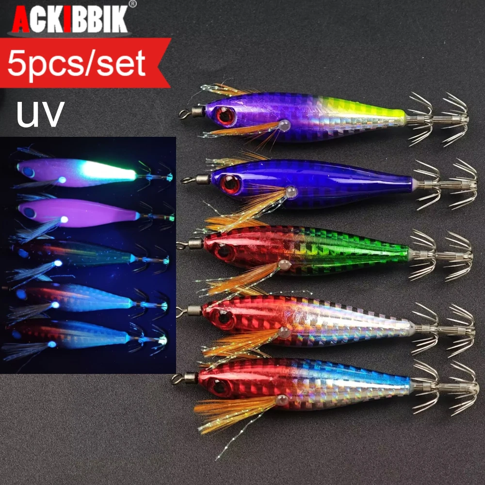 Señuelos luminosos de calamar para pesca en agua salada - imagen 5