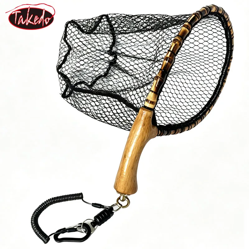 Red de pesca TAKEDO HM03 con mango de roble para captura - imagen 3