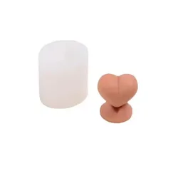 Molde de silicona con forma corazón para vinilos y señuelos