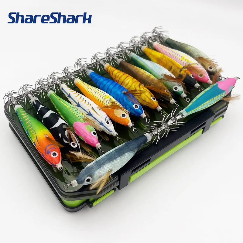 Señuelos ShareShark luminosos de pulpo con ojo 3D – cebo duro - imagen 2