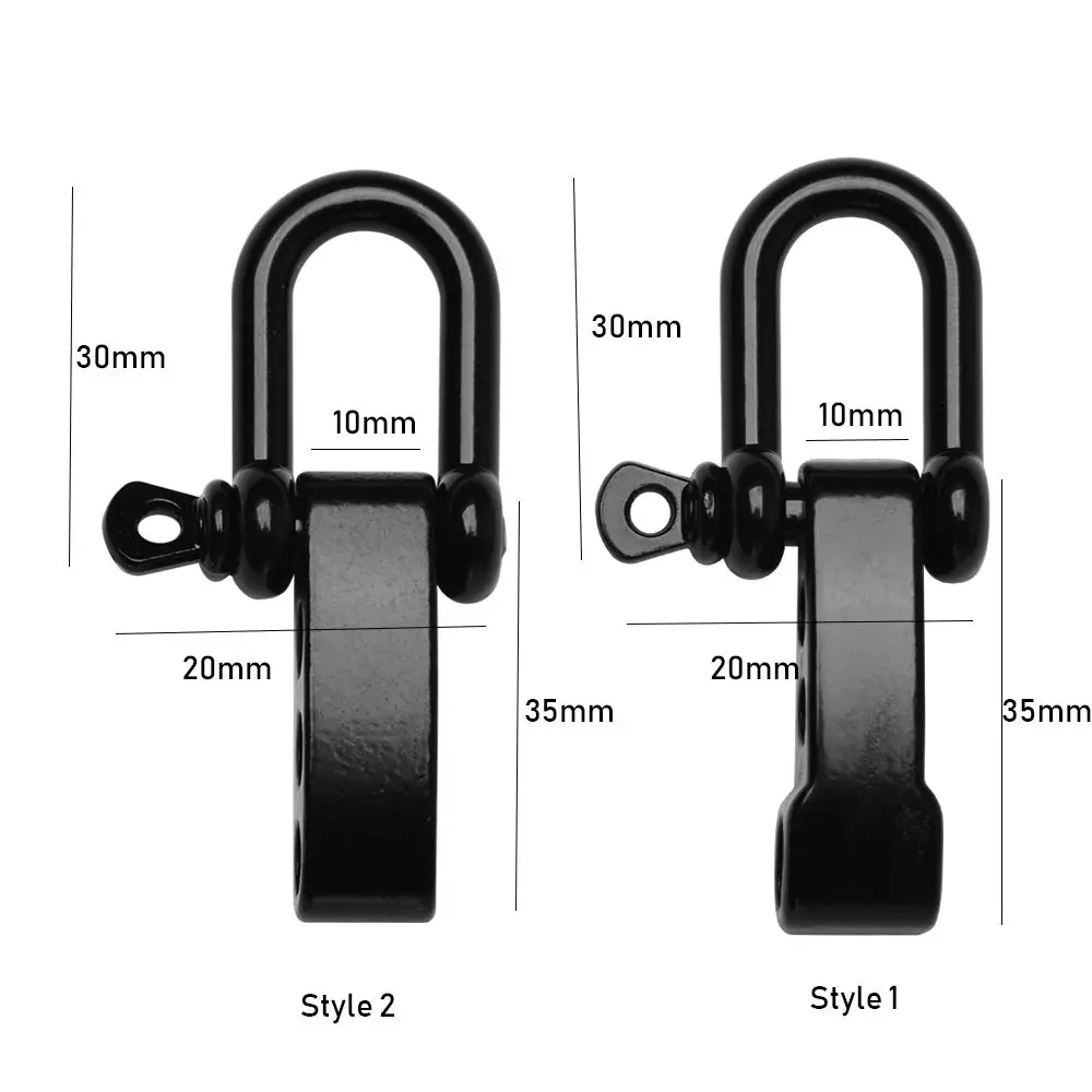 Pin de tornillo de ancla para acampar en acero inoxidable negro