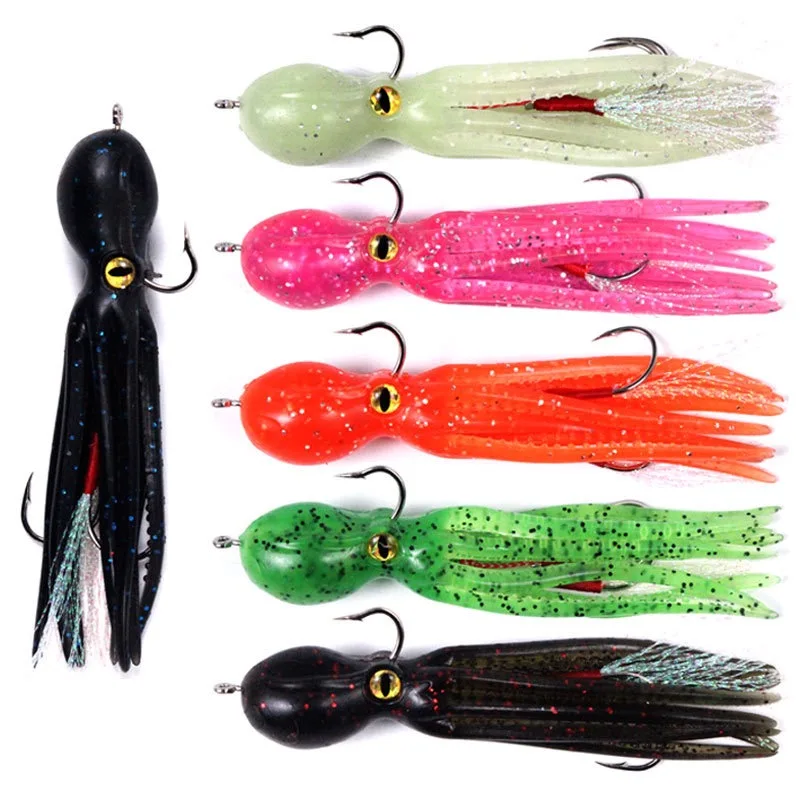 Señuelos calamar jigging lento doble anzuelo para lubina - imagen 5