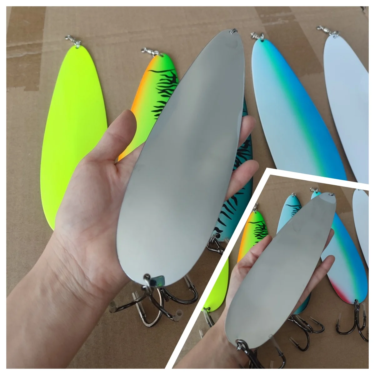 Swolfy Cuchara metálica – Wobbler de fundición lenta para lucio - imagen 2