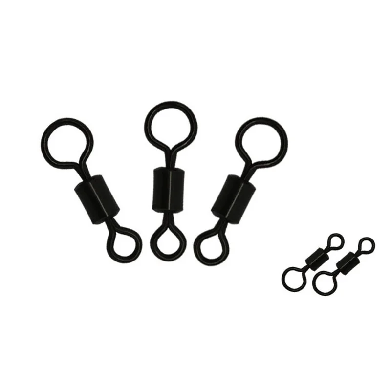 Conectores giratorios carpa con snap Circle y ojo grande negro mate - imagen 2