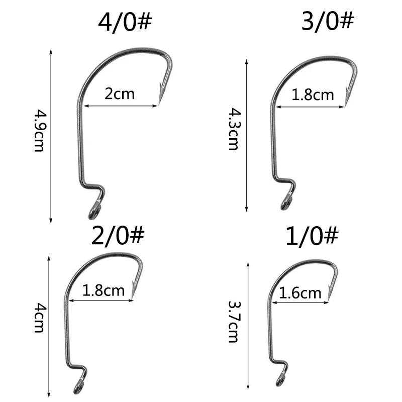 Anzuelos Wide Gap para Softbait – Acero carbono 6 a 4/0 - imagen 5
