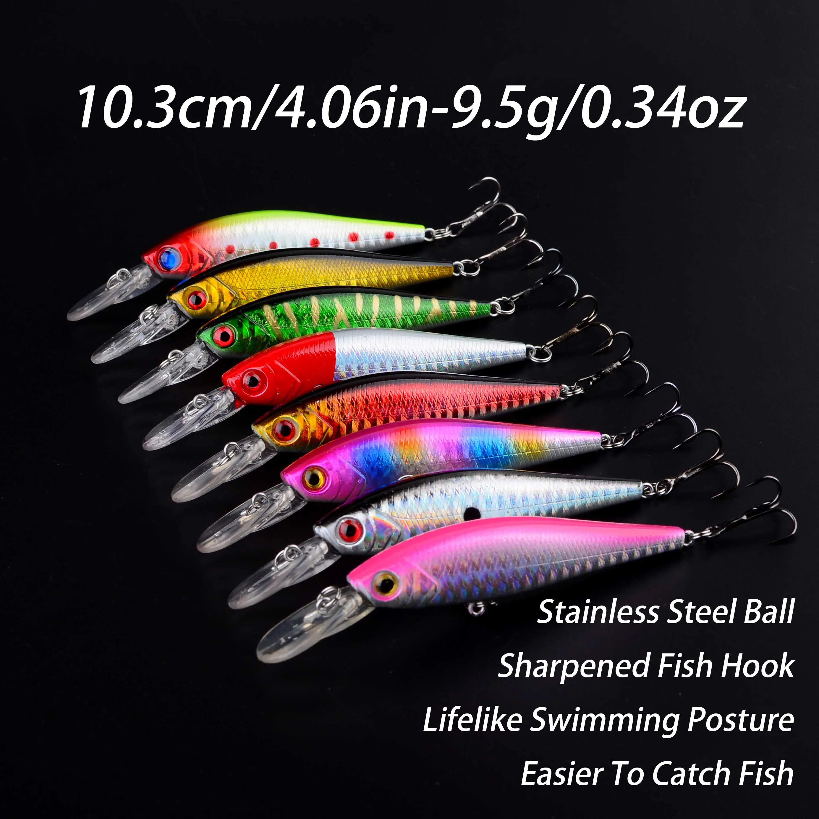 Wobbler con gancho y forma de minnow