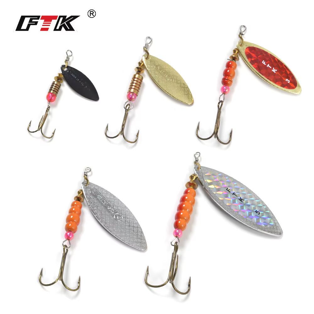 FTK Cucharilla ondulante metálica para lucio y black bass - imagen 2