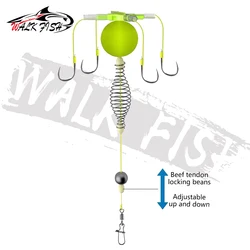 Jaula de pesca WALK FISH de resorte afilado con anzuelos para mar