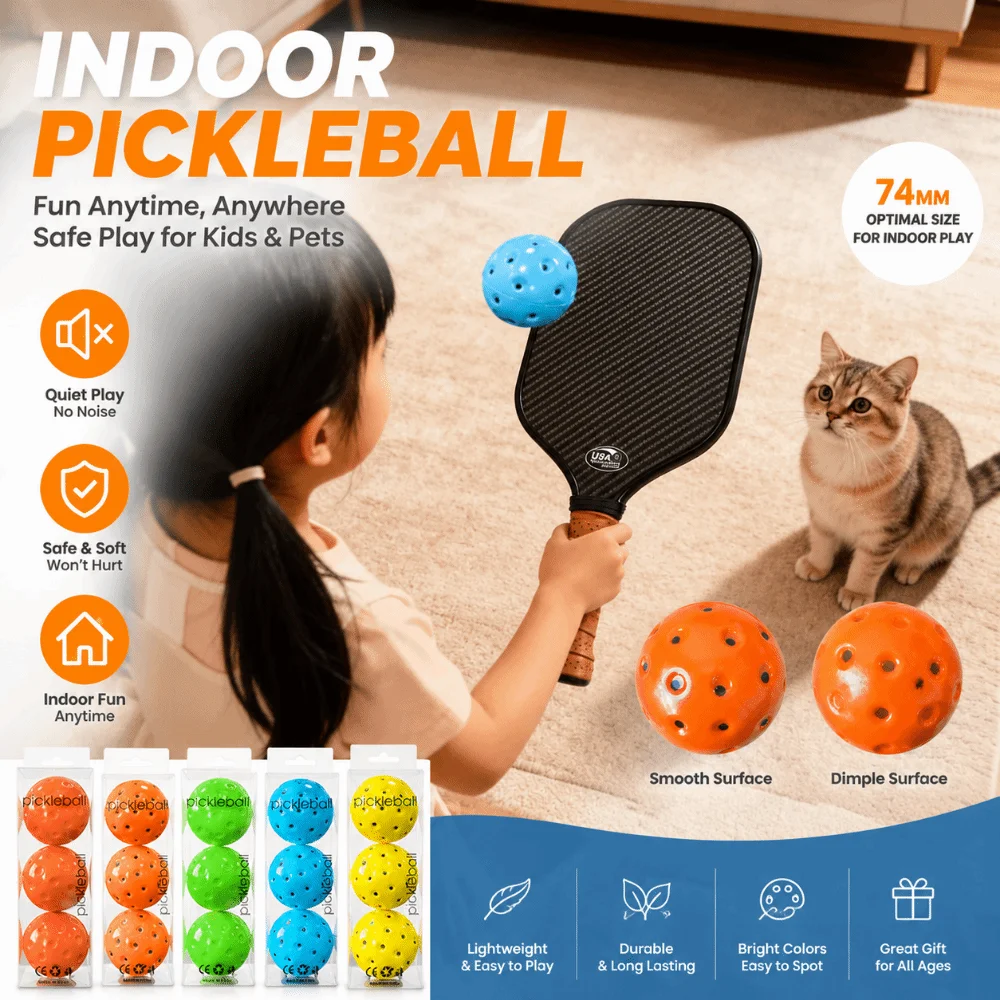 Pelotas de Pickleball de espuma PU silenciosas 74 mm – rebote preciso - imagen 5