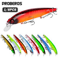 Señuelos Minnow Proberos para lubina y pez sol duros de plástico