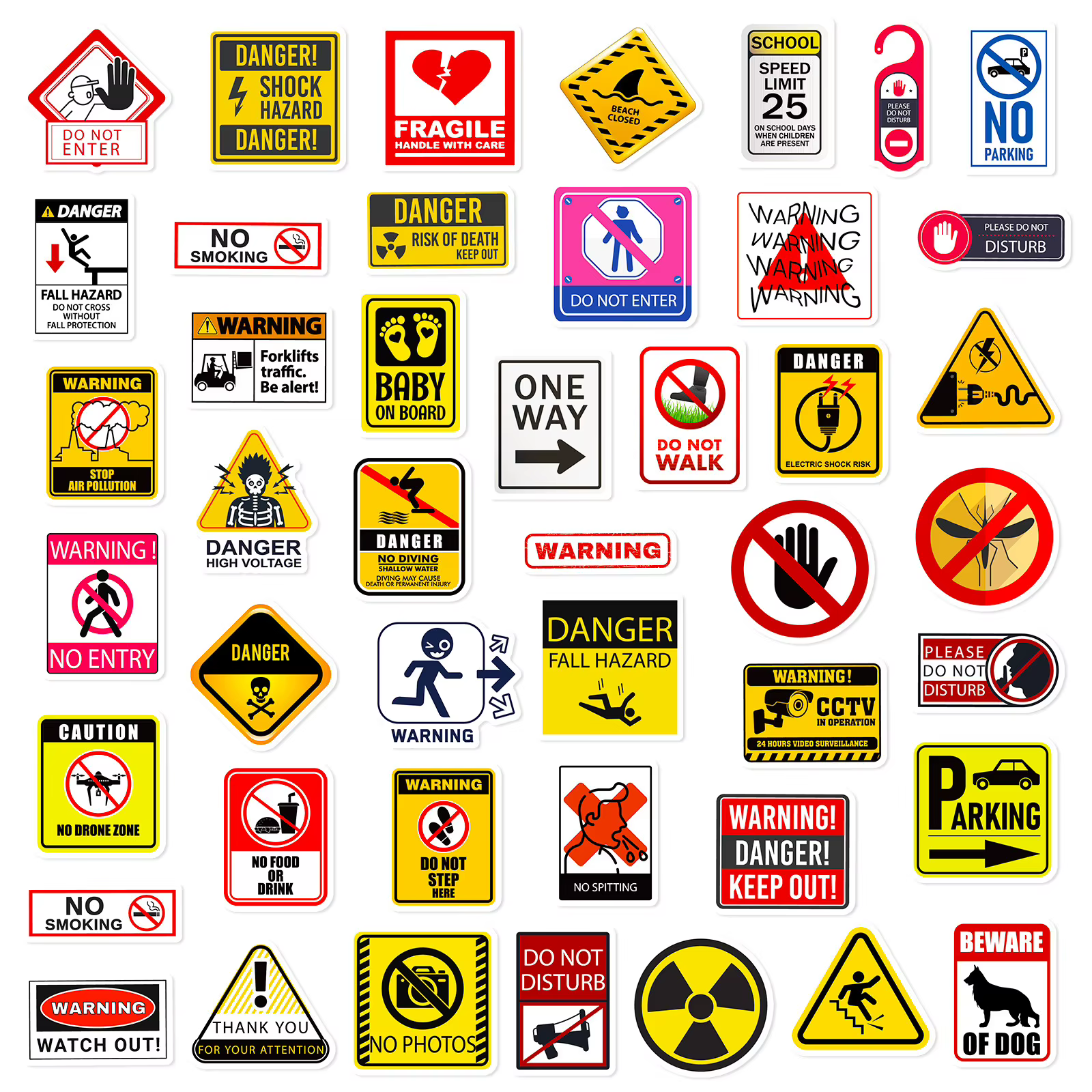 Pegatinas Danger Banning – Advertencia Vintage para Pesca - imagen 2