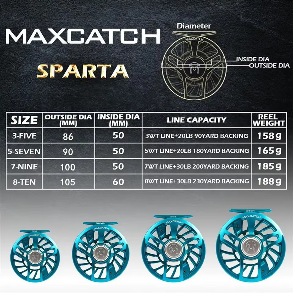 Carrete Mosca Maximumcatch SPARTA 7-10WT Sellado para Agua Salada - imagen 5