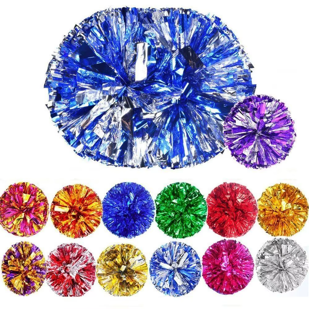 Pompones multicolor cerca