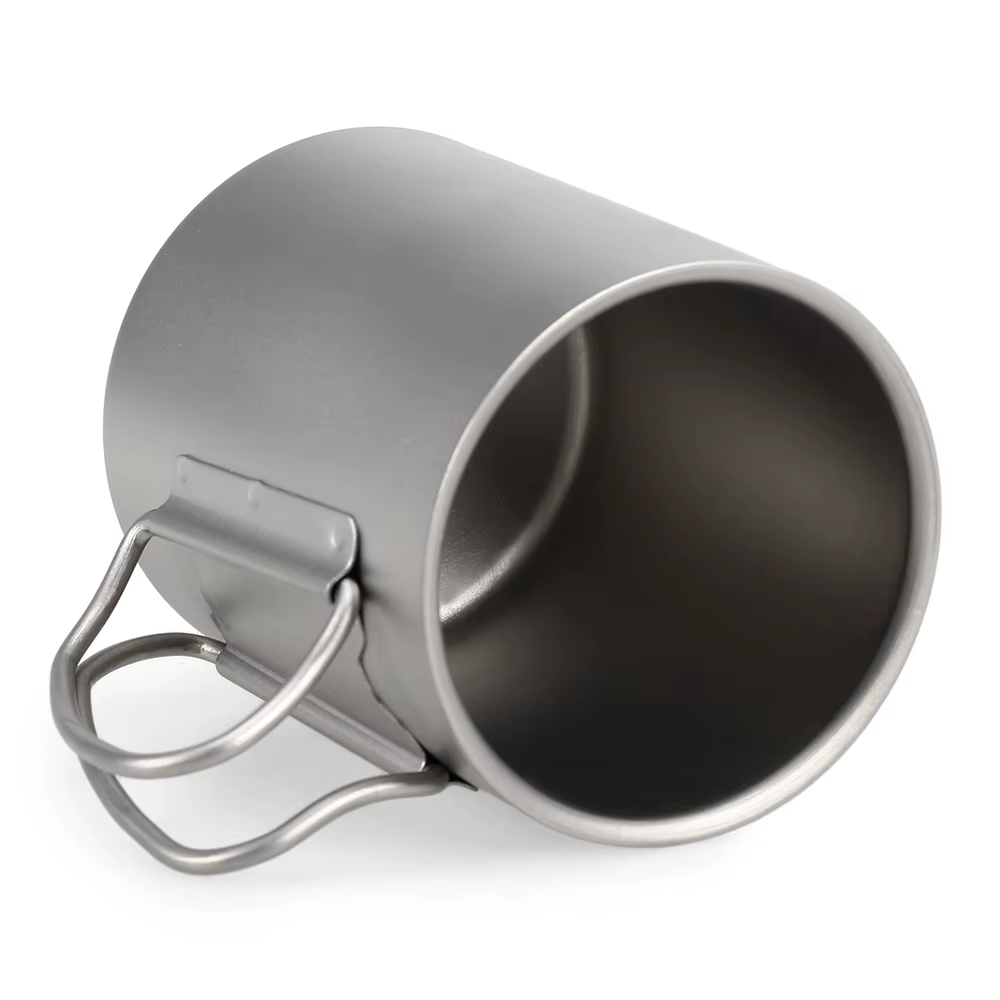 TOMSHOO Taza de titanio de doble pared para camping y senderismo - imagen 5
