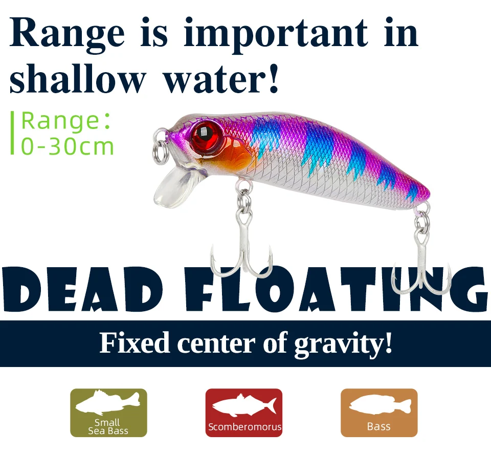 Wobbler Tsurinoya DW71 Minnow vista lateral
