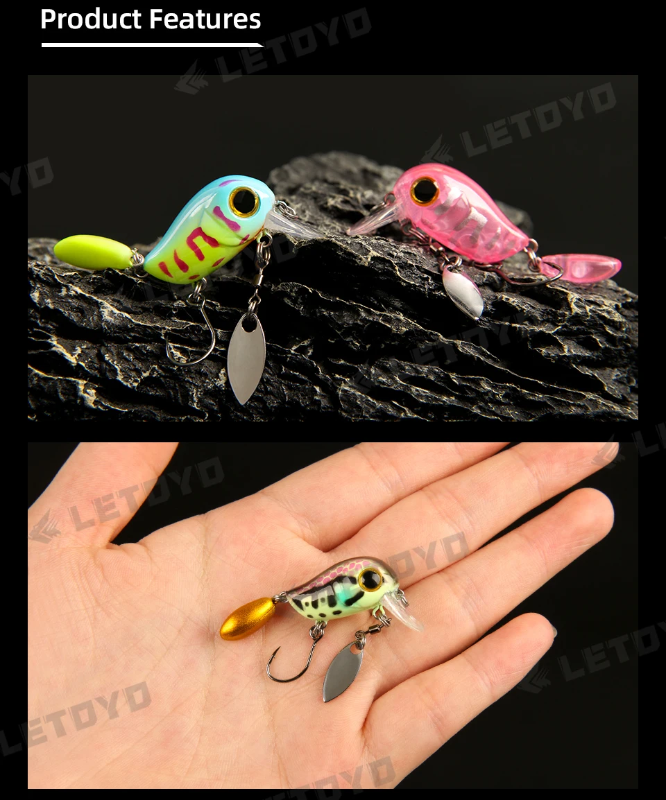 Variedad de colores de los crankbaits LETOYO