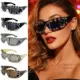 Gafas de sol punk con cadena de diamantes de imitación y UV - imagen 2