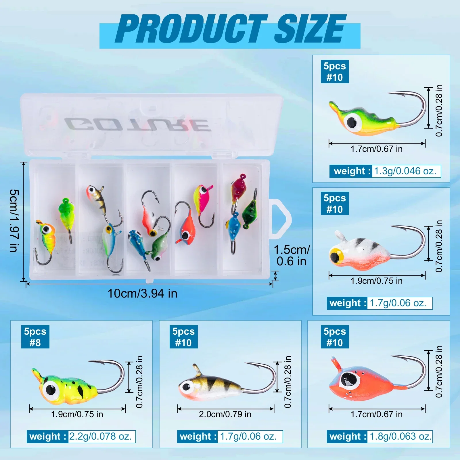 Kit compacto para pesca en hielo